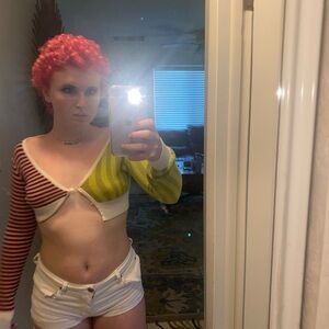Yellow and red striped crop top from Wild Fable  EVERYTHING MUST GO